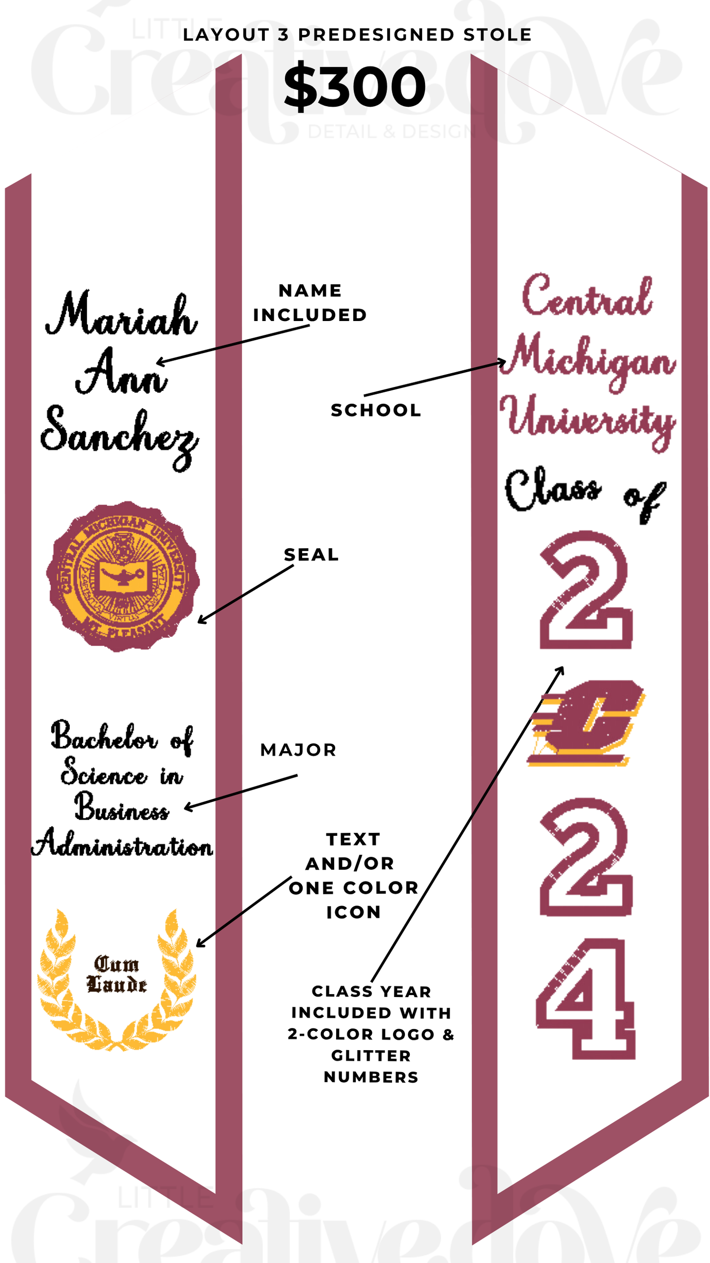 Pre Designed Stole