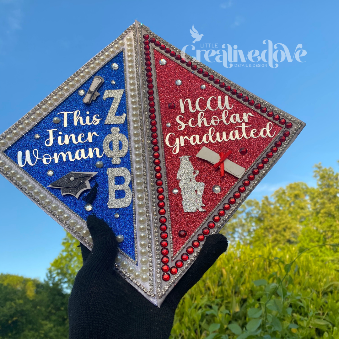 Glitter Graduation Cap WITH Rhinestone Trim